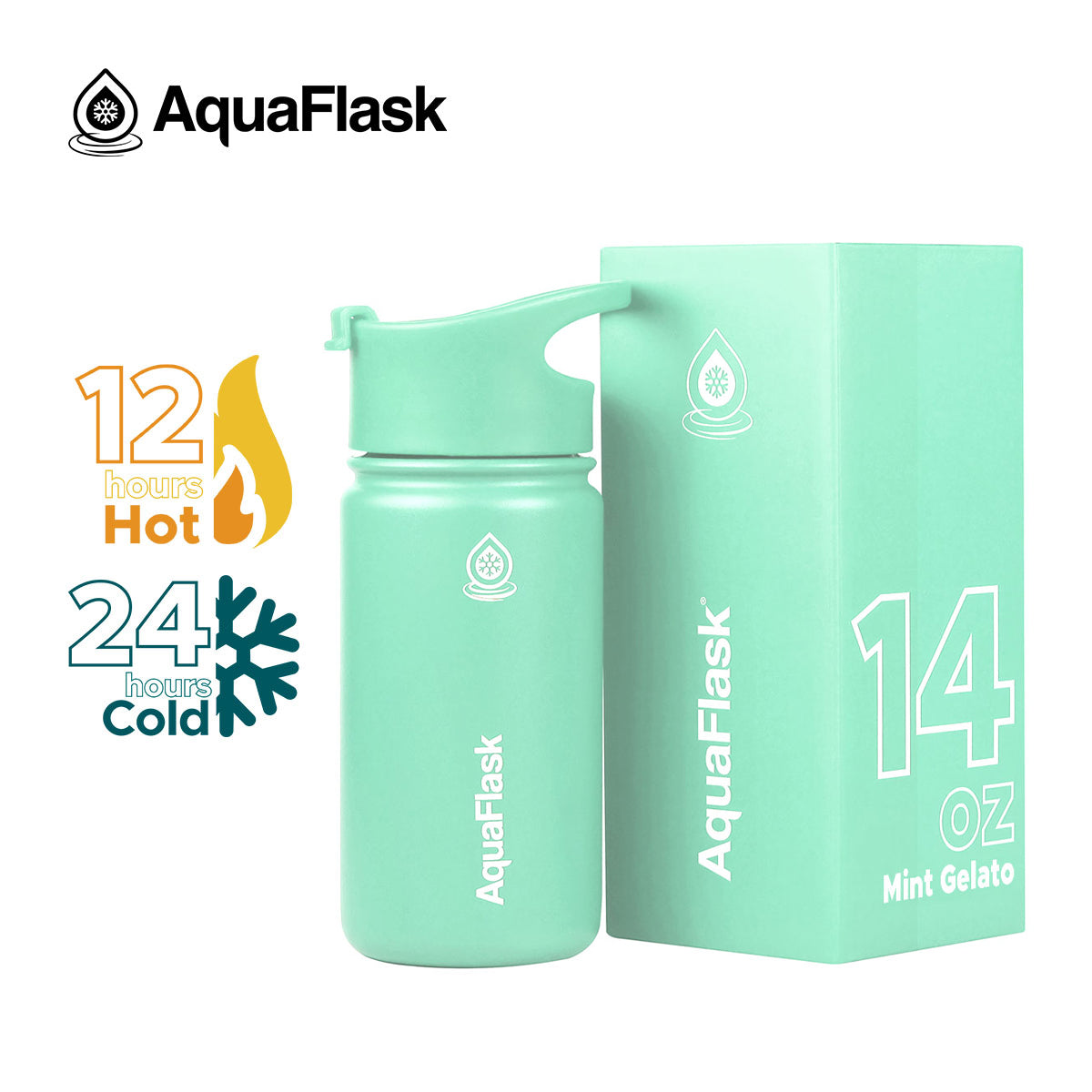 AQUAFLASK 14oz ORIGINAL COLLECTION - MINT GELATO