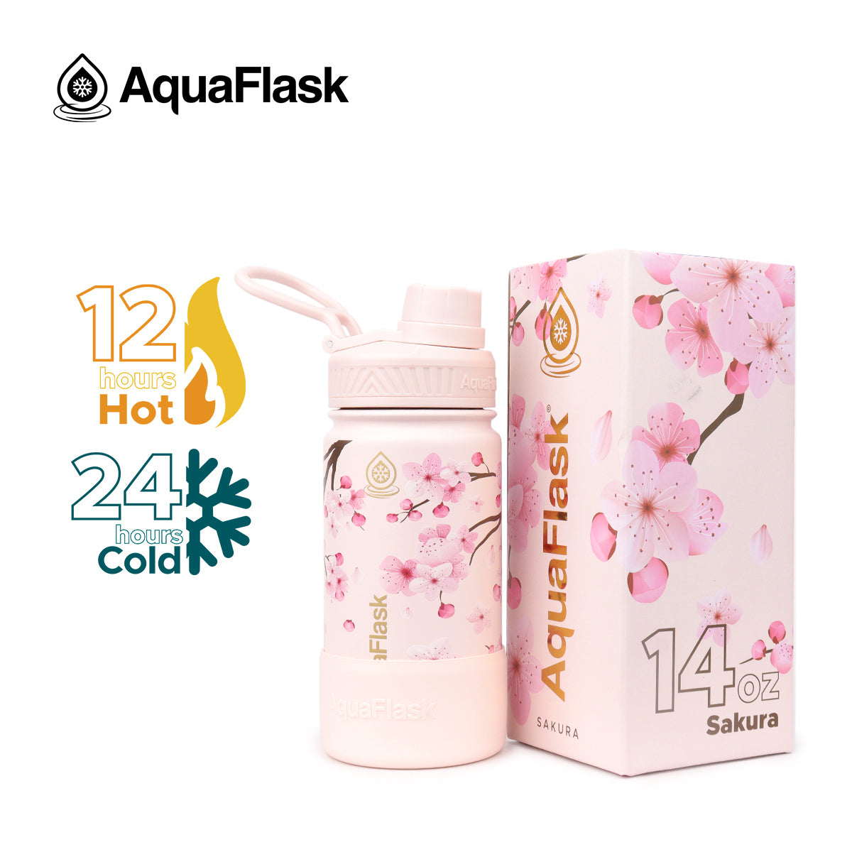 AQUAFLASK 14oz SAKURA COLLECTION - PINK