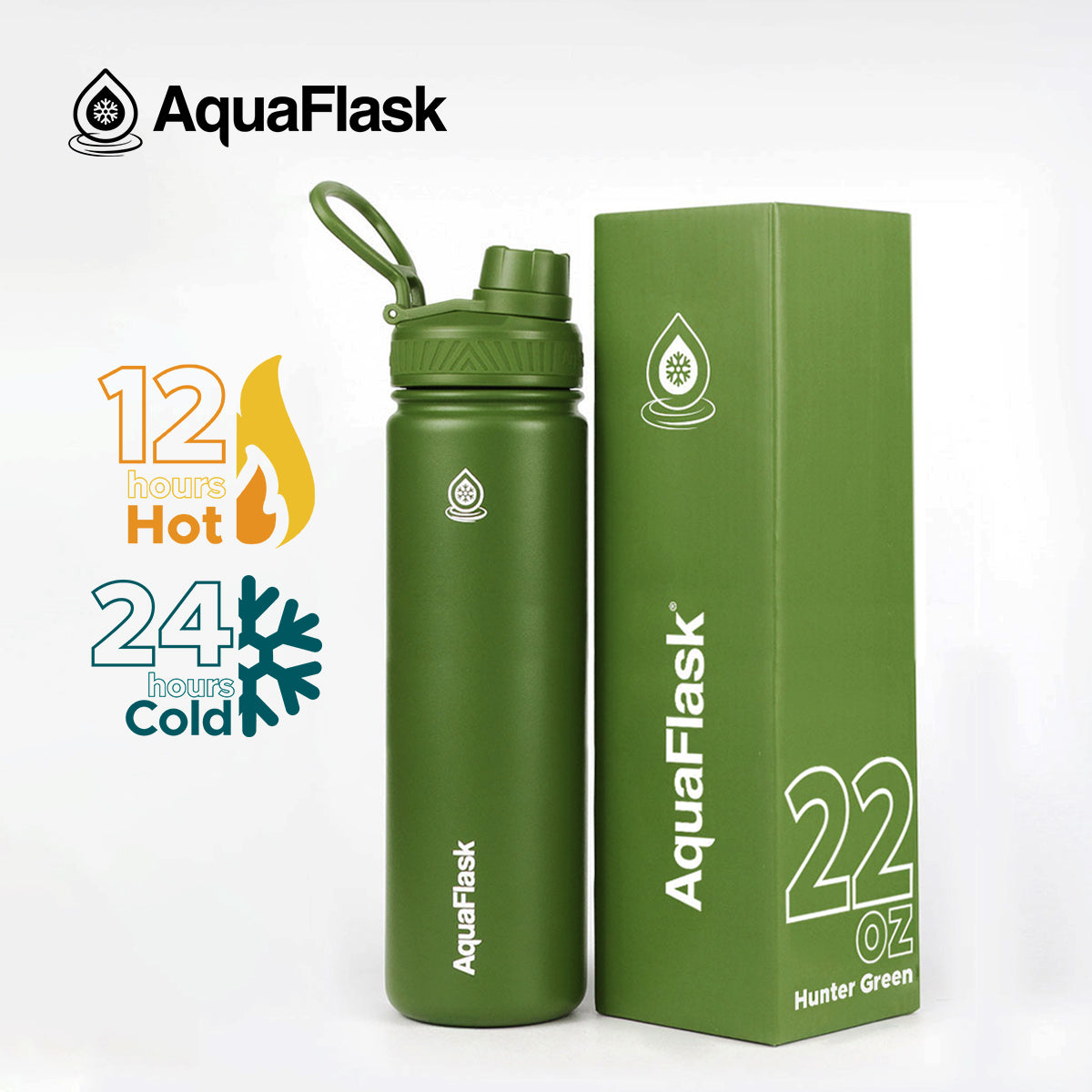 AQUAFLASK 22oz ORIGINAL COLLECTION - HUNTER GREEN