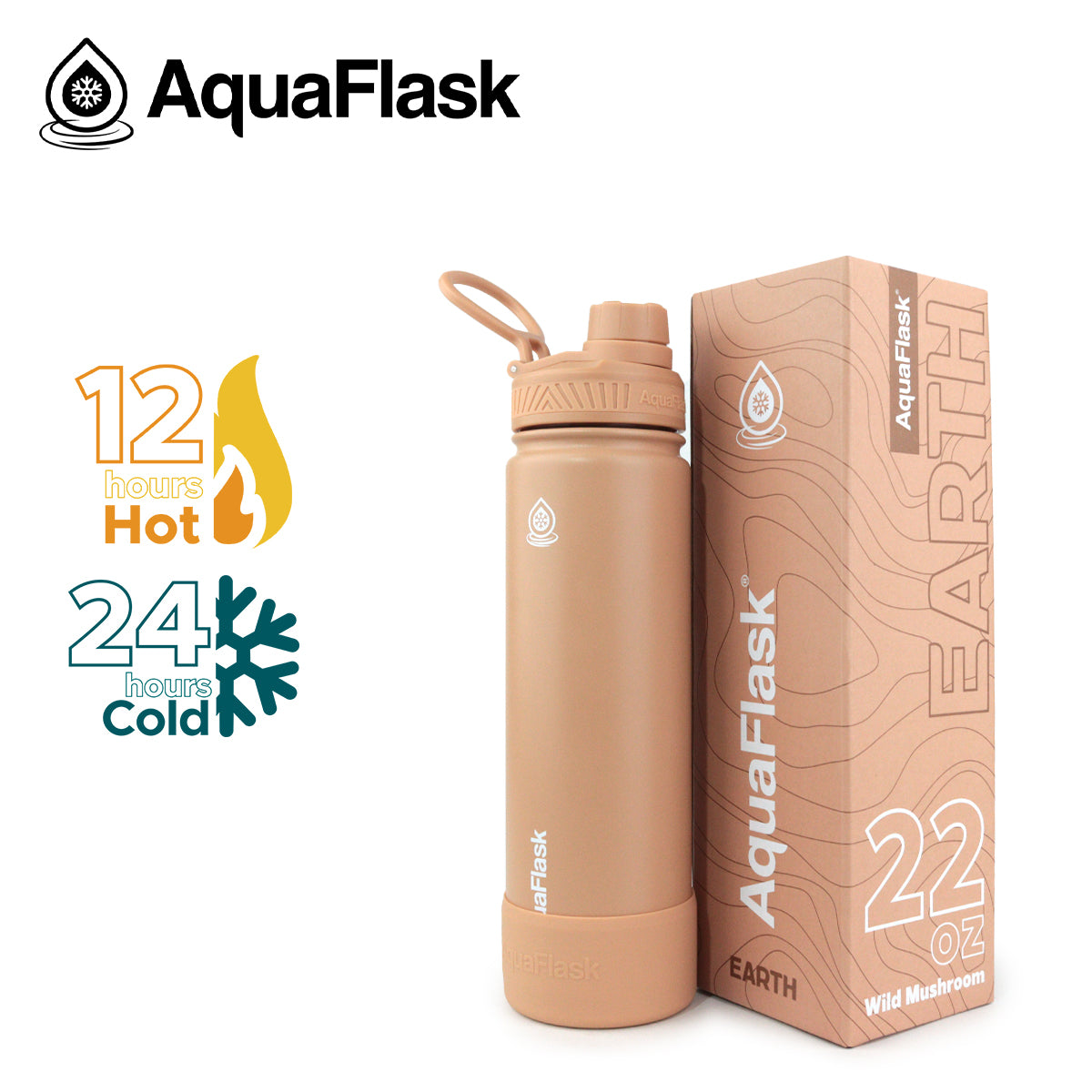 AQUAFLASK 22oz EARTH COLLECTION - WILD MUSHROOM