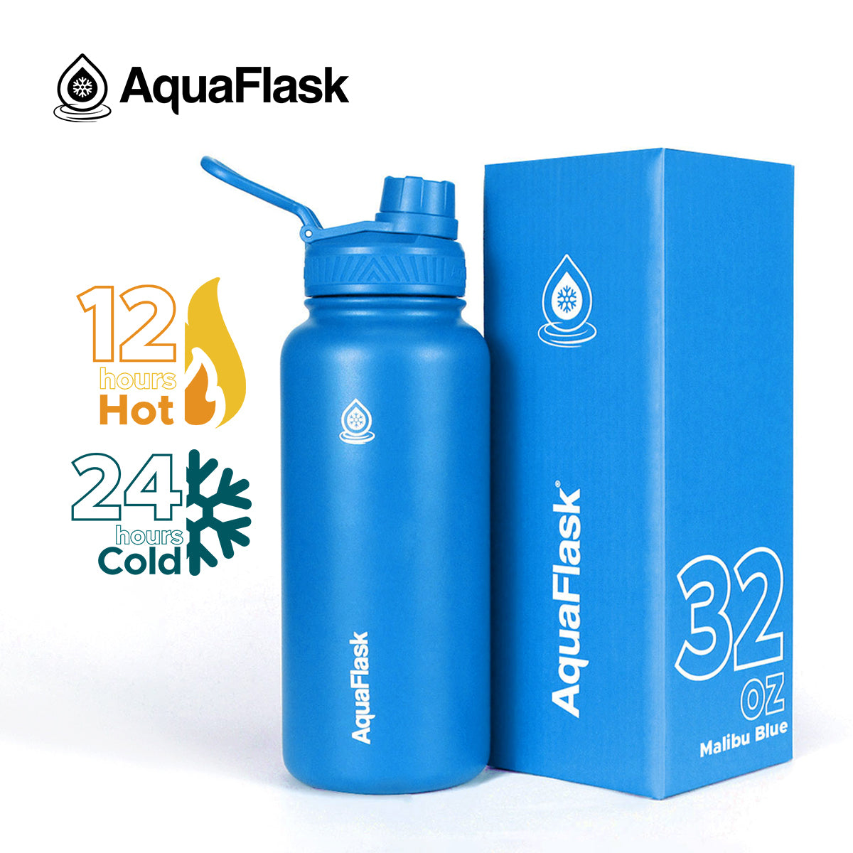 AQUAFLASK 32oz ORIGINAL COLLECTION - MALIBU BLUE