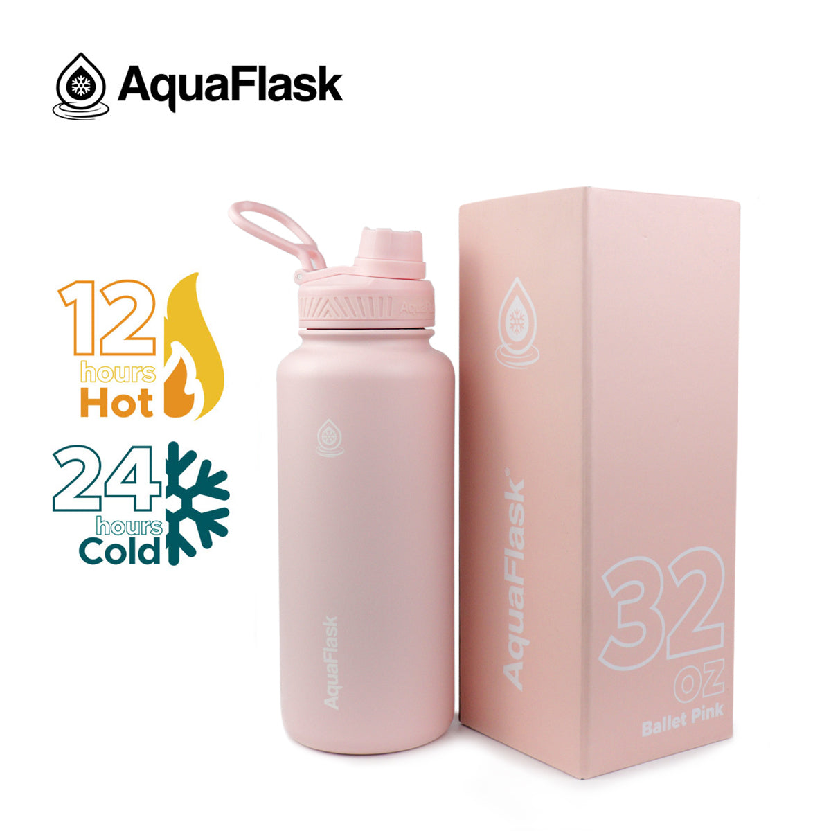AQUAFLASK 32oz ORIGINAL COLLECTION - BALLET PINK
