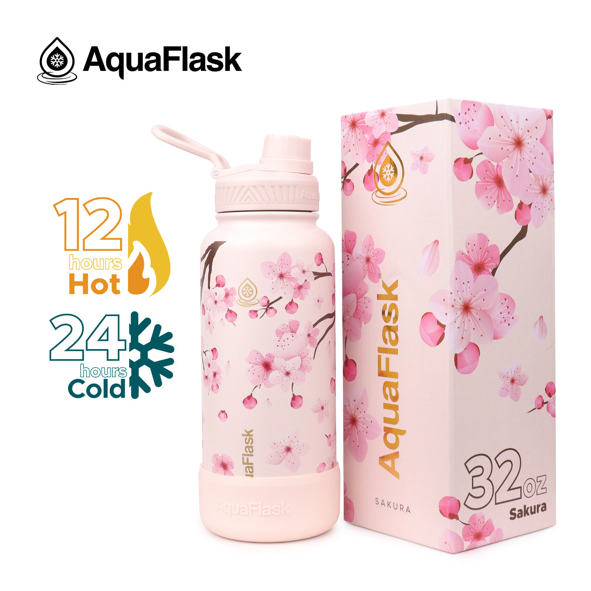 AQUAFLASK 32oz SAKURA COLLECTION - PINK