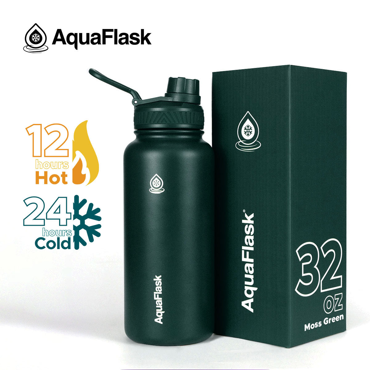 AQUAFLASK 32oz ORIGINAL COLLECTION - MOSS GREEN