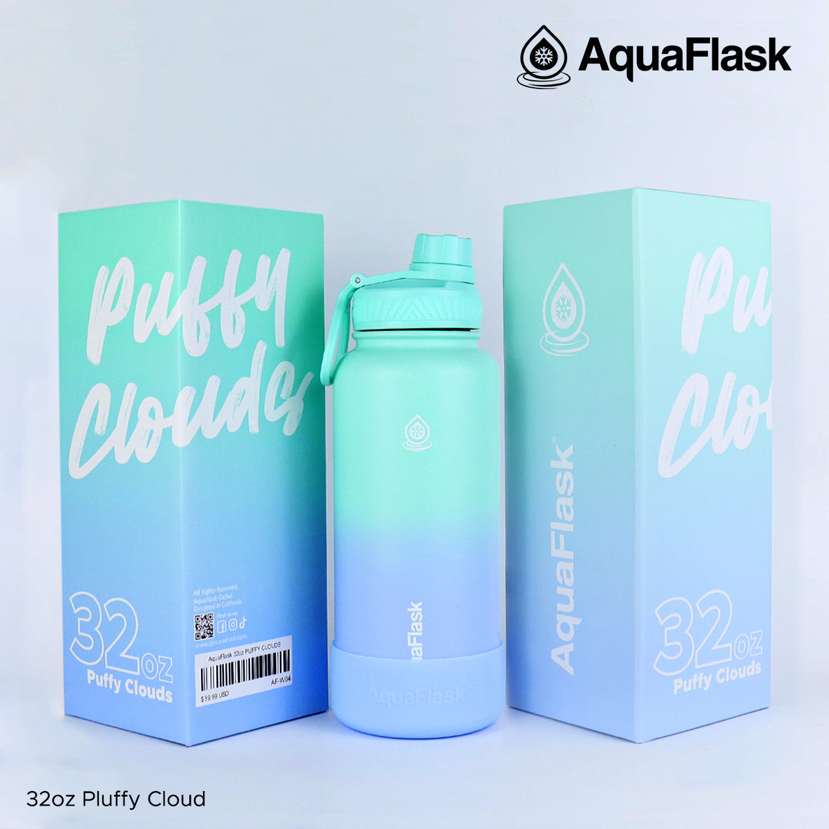 AQUAFLASK 32oz DREAM COLLECTION - PUFFY CLOUD