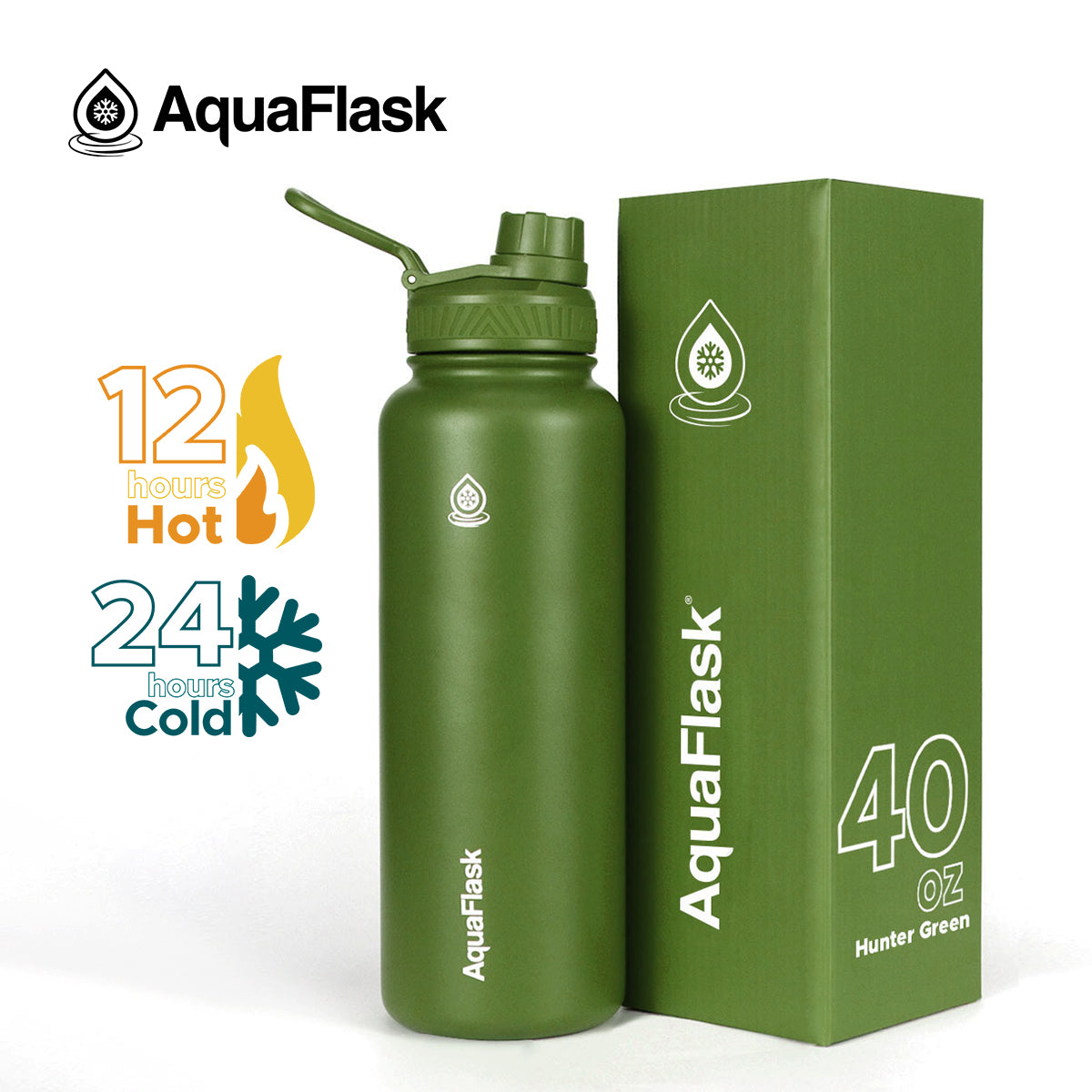 AQUAFLASK 40oz ORIGINAL COLLECTION - HUNTER GREEN