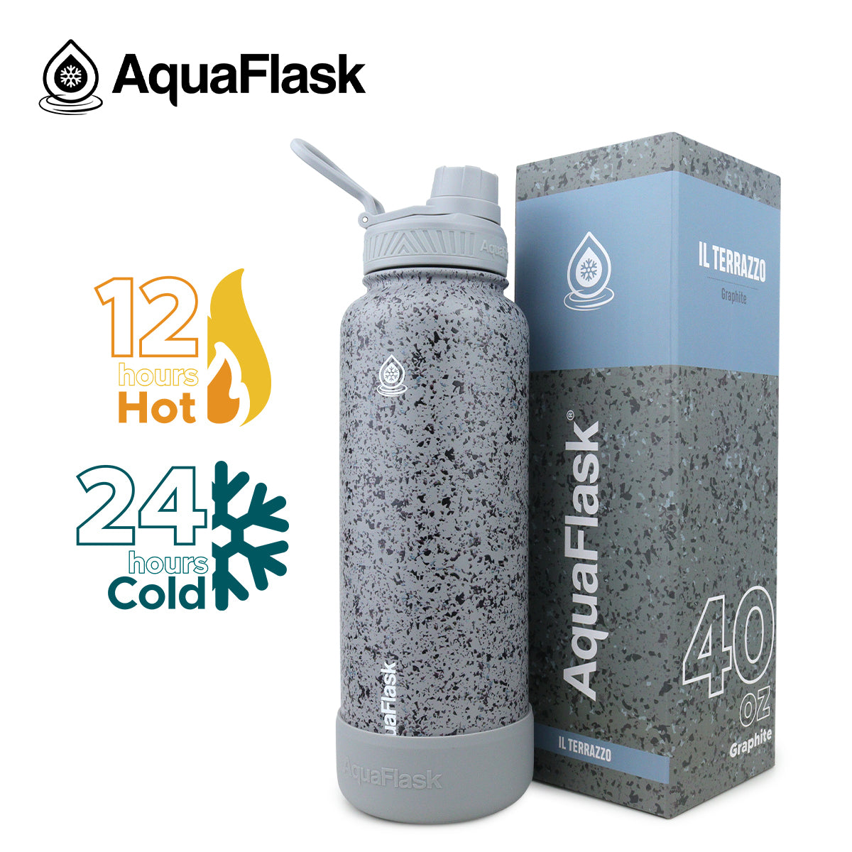 AQUAFLASK 40oz IL TERRAZZO - GRAPHITE