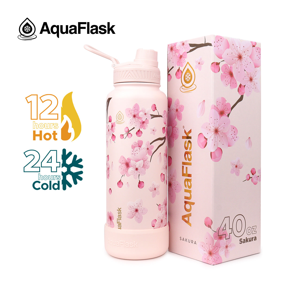 AQUAFLASK 40oz SAKURA COLLECTION - PINK