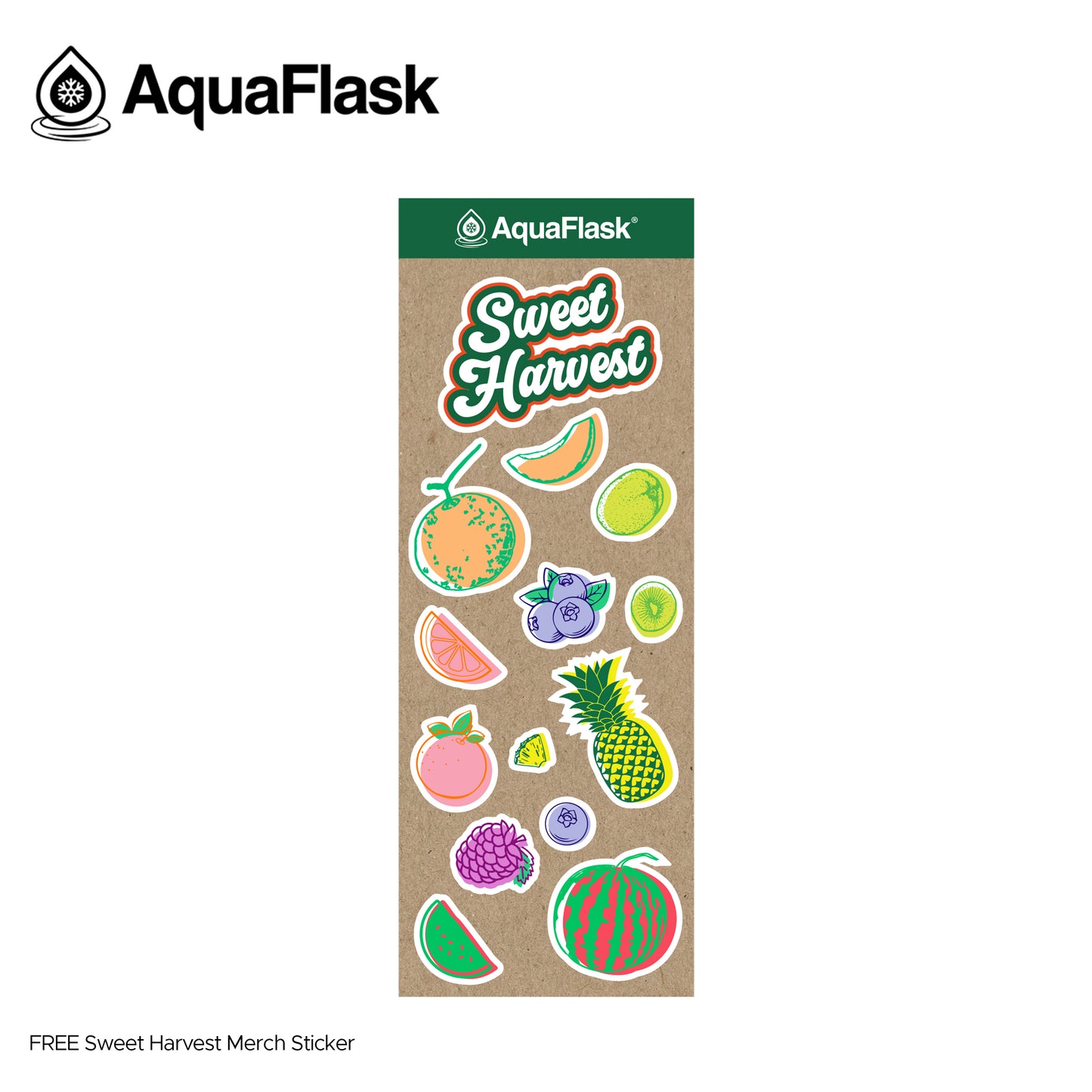AQUAFLASK 40oz SWEET HARVEST COLLECTION - CANTALOUPE