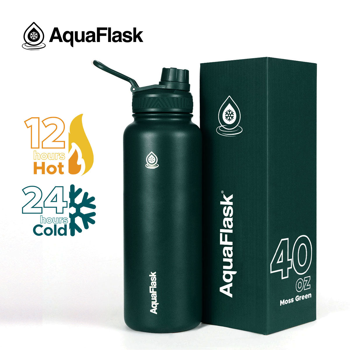 AQUAFLASK 40oz ORIGINAL COLLECTION - MOSS GREEN