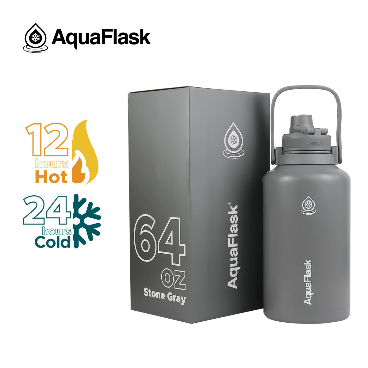 AQUAFLASK 64oz ORIGINAL COLLECTION - STONE GRAY