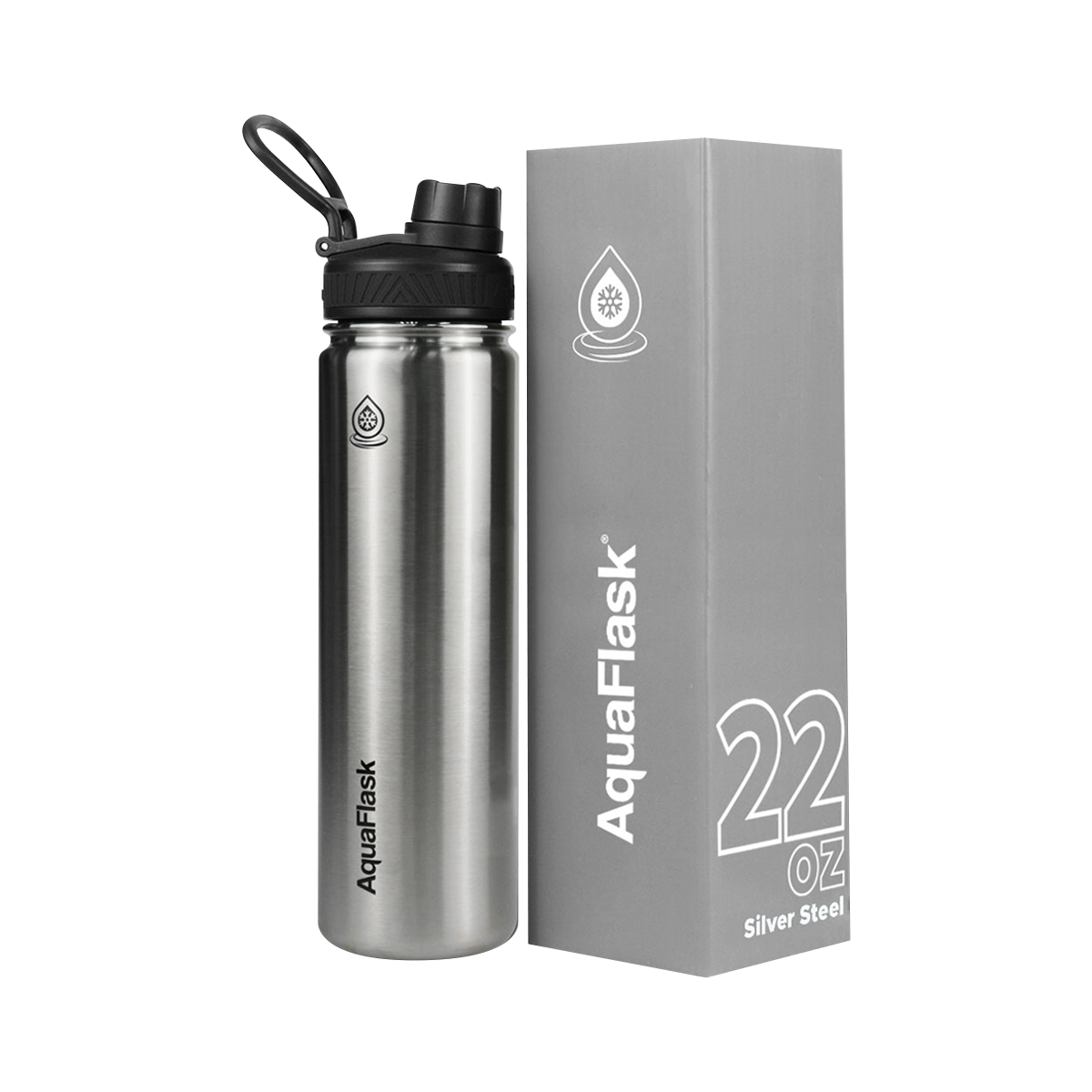 AQUAFLASK 22oz ORIGINAL COLLECTION - SILVER STEEL