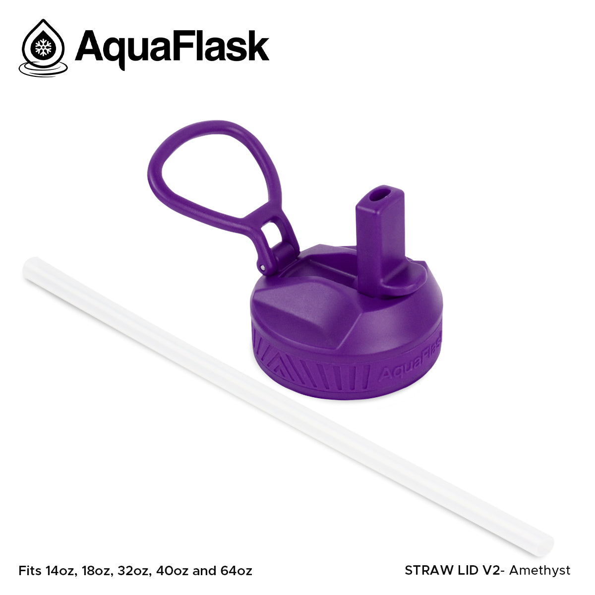 AQUAFLASK STRAW LID SPORTS HANDLE - AMETHYST