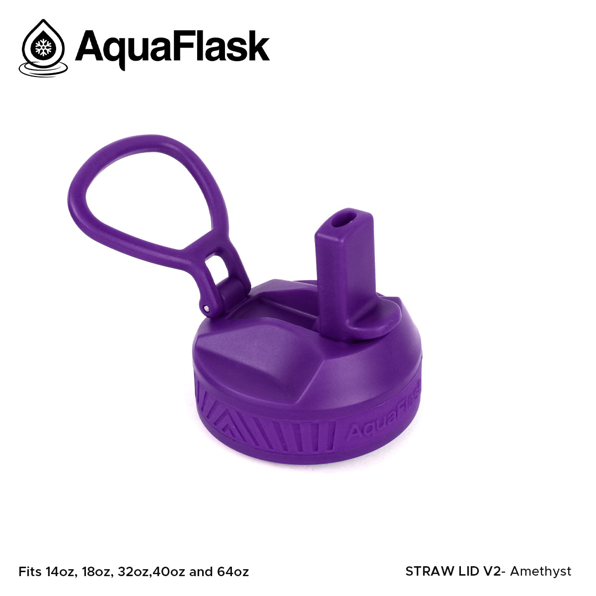 AQUAFLASK STRAW LID SPORTS HANDLE - AMETHYST