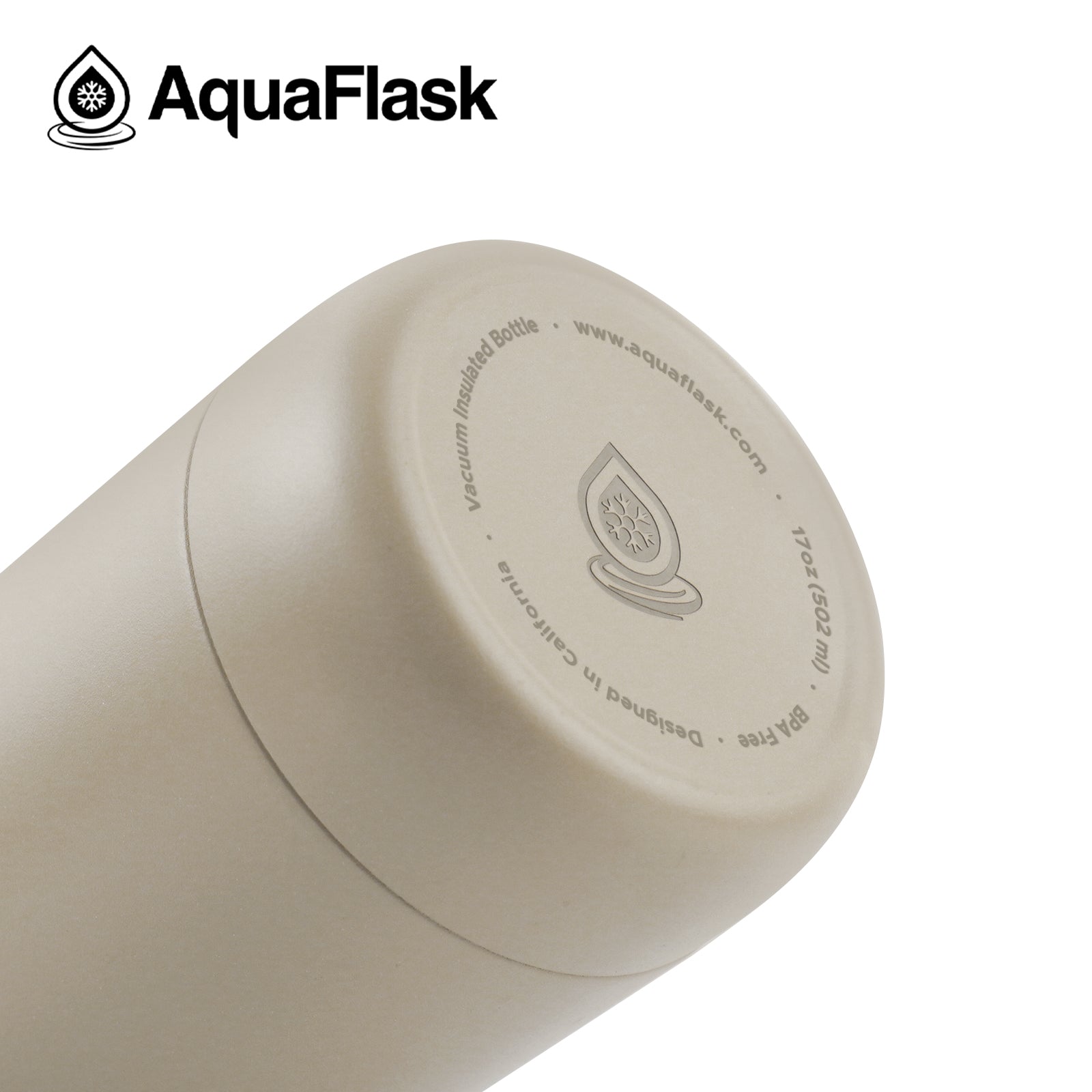 Botellas de agua aisladas de la Colección Flow de Aquaflask mostradas en varios colores y tamaños