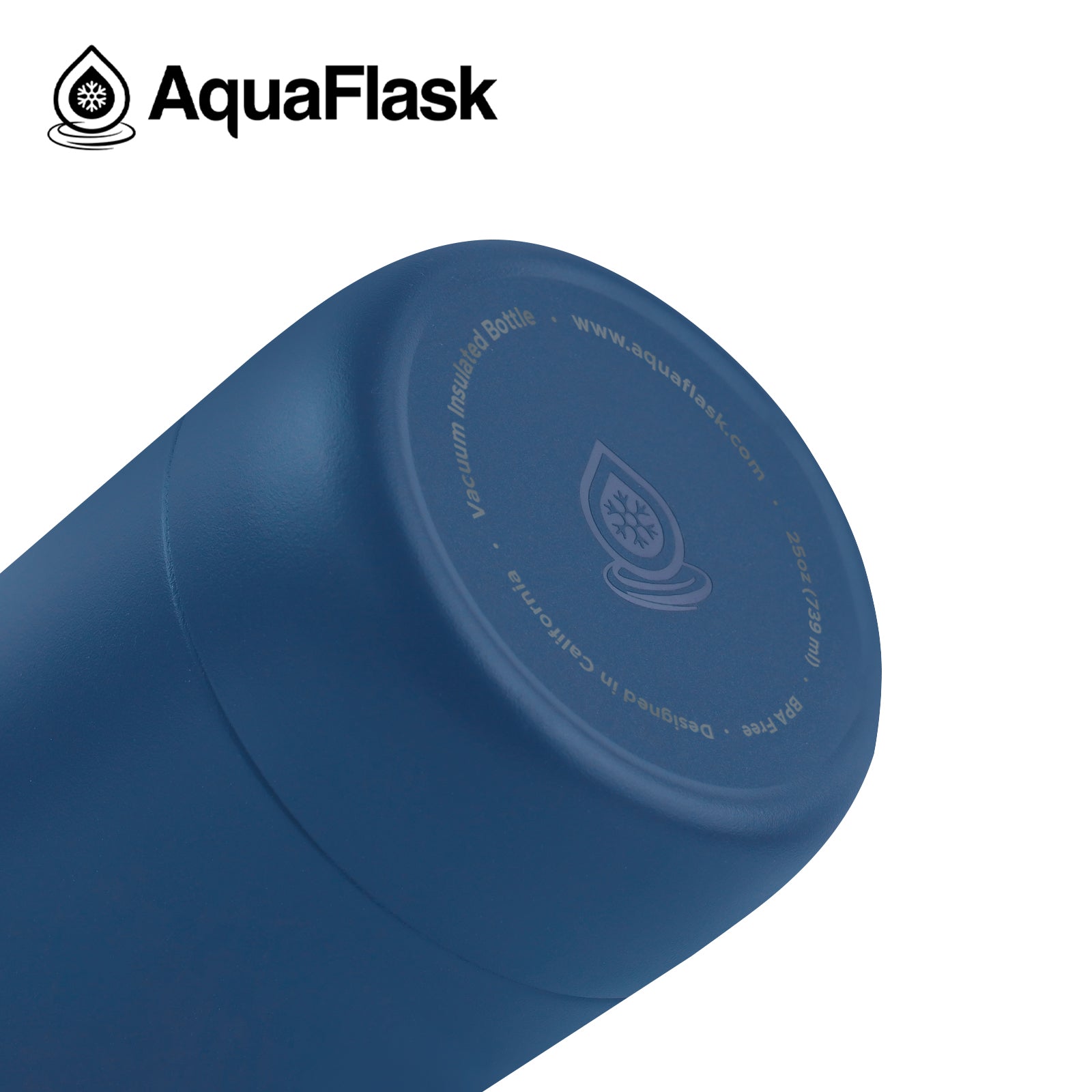 Botellas de agua aisladas de la Colección Flow de Aquaflask mostradas en varios colores y tamaños