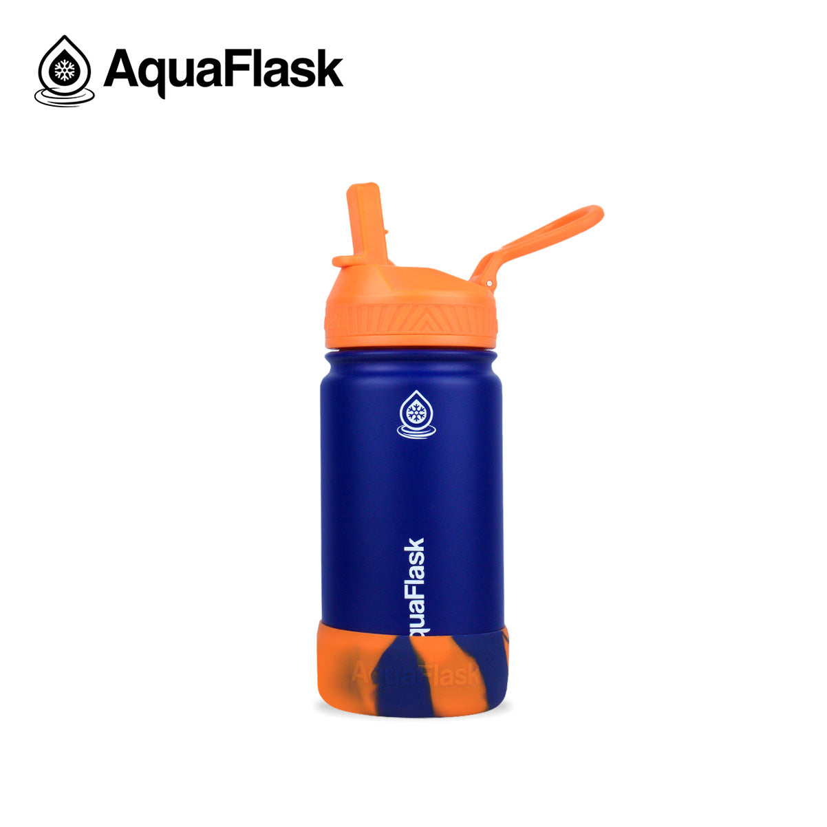 Botellas de agua de la Colección Kids de Aquaflask diseñadas para niños, mostradas en varios colores y tamaños