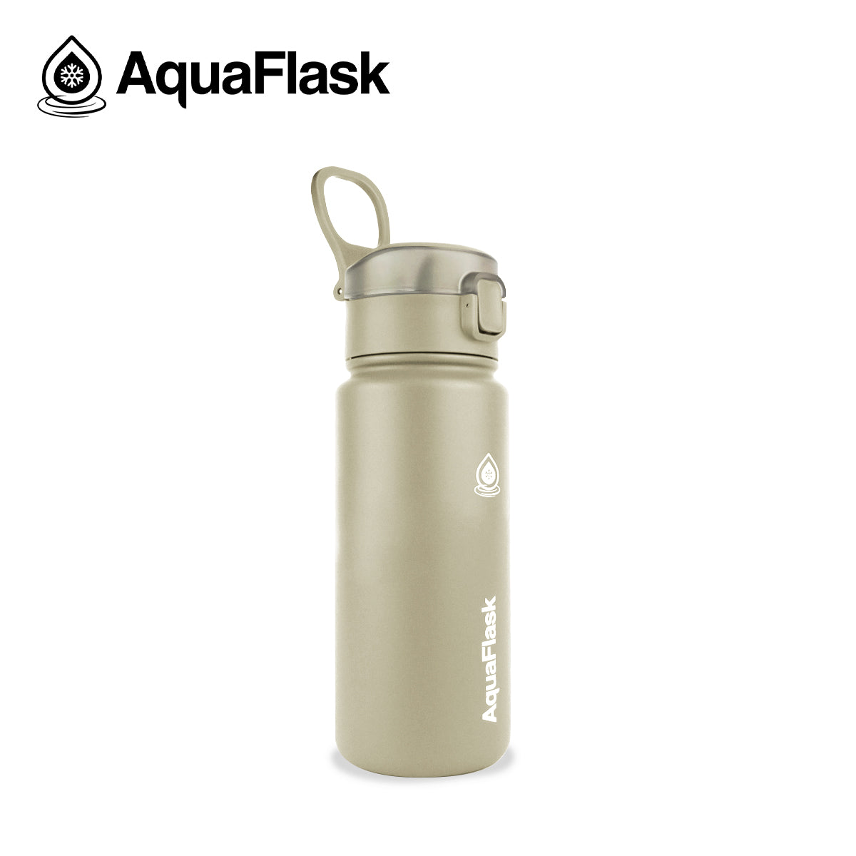 Colección de botellas Sports Sip de Aquaflask mostradas en varios tamaños y colores para hidratación activa