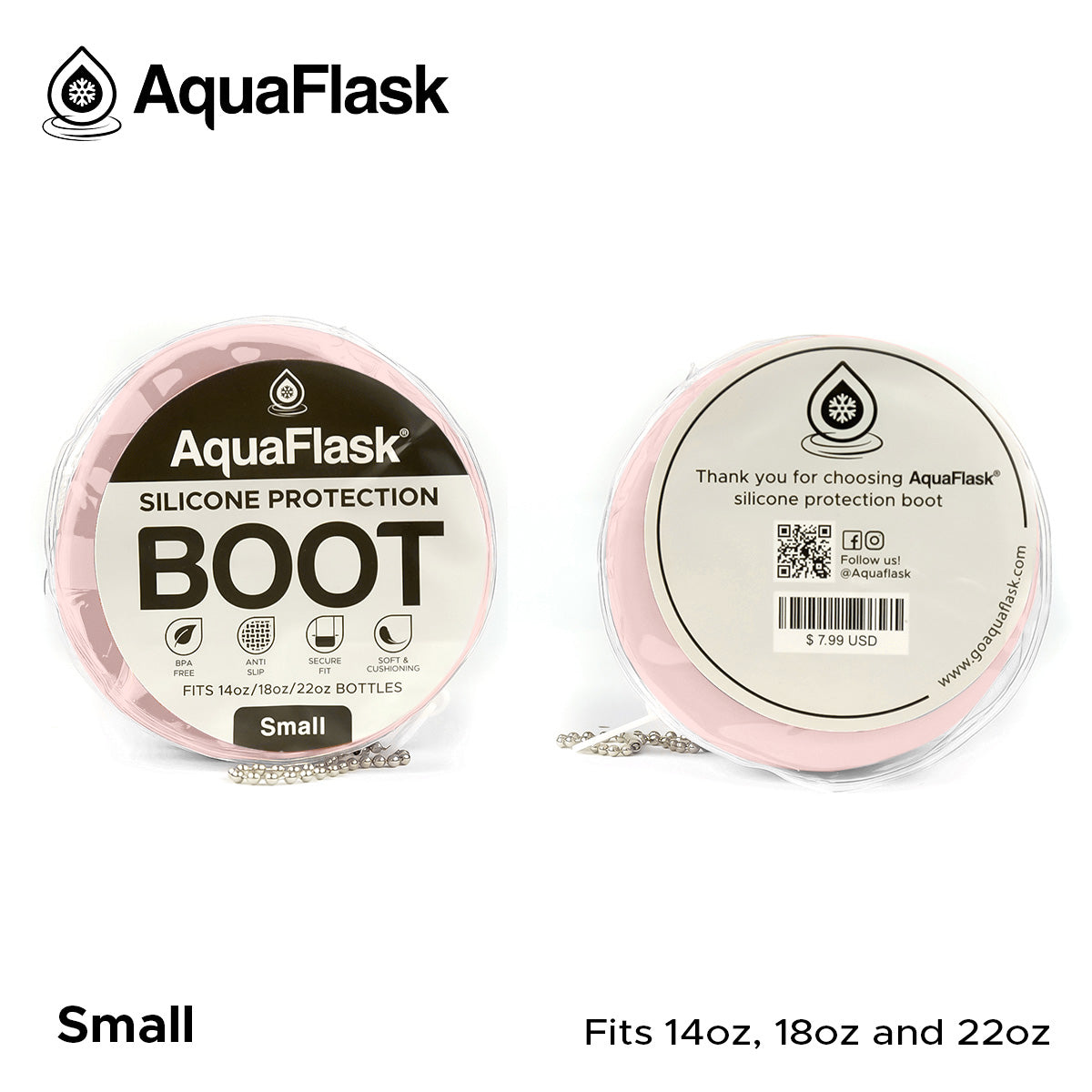 AQUAFLASK BASE PROTECTORA DE SILICONA PEQUEÑA - BALLET PINK