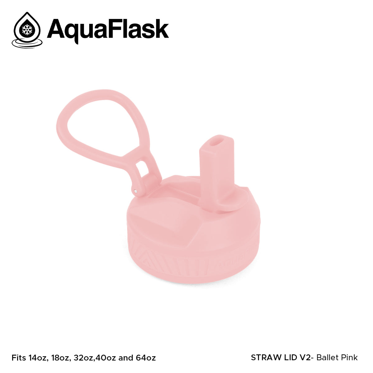 AQUAFLASK STRAW LID SPORTS HANDLE - BALLET PINK