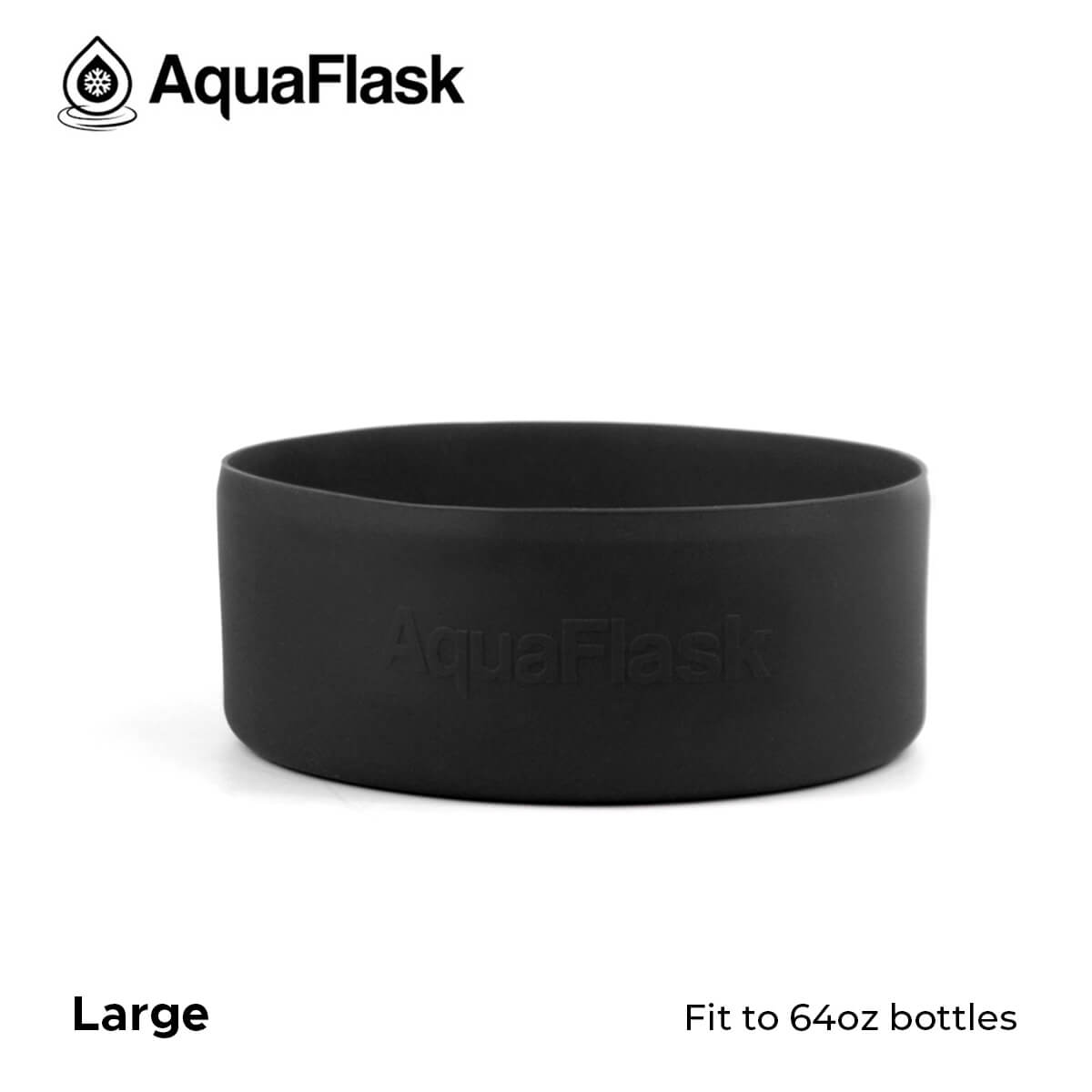 AQUAFLASK BASE PROTECTORA DE SILICONA GRANDE (64oz) - SPACE BLACK