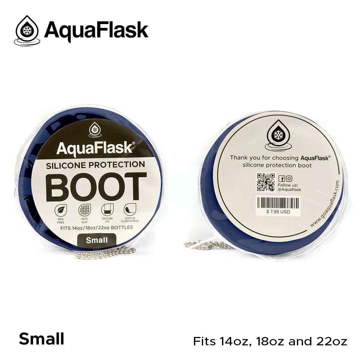 AQUAFLASK BASE PROTECTORA DE SILICONA PEQUEÑA - COBALT BLUE