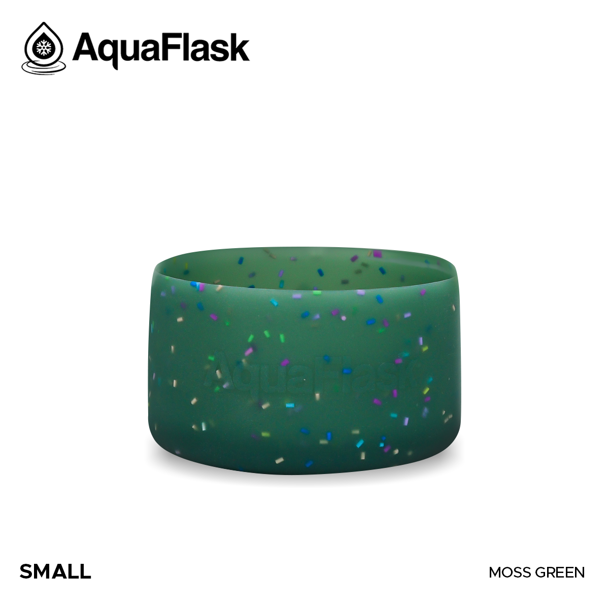 AQUAFLASK BASE PROTECTORA DE SILICONA PEQUEÑA - SPRINKLE - MOSS GREEN