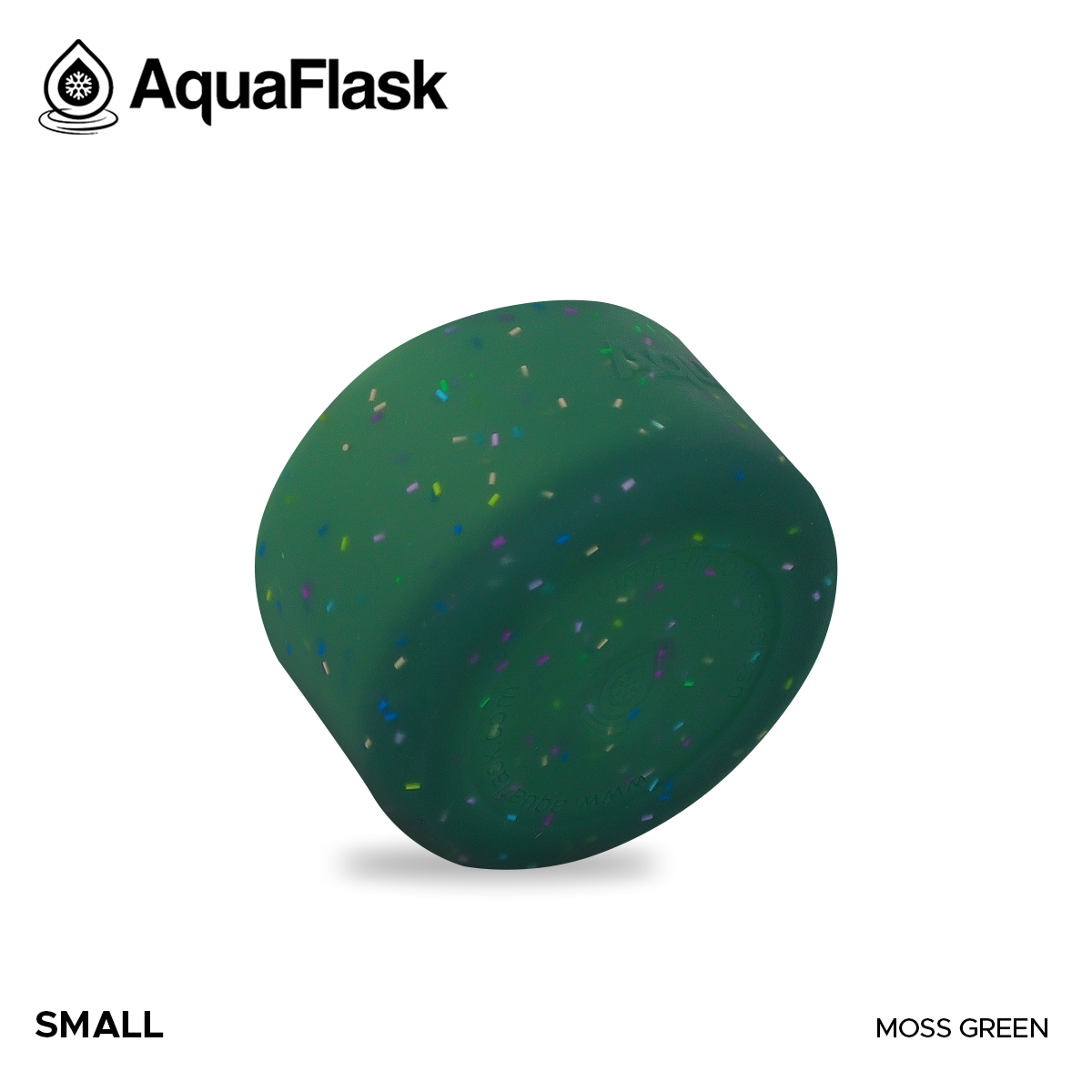 AQUAFLASK BASE PROTECTORA DE SILICONA PEQUEÑA - SPRINKLE - MOSS GREEN