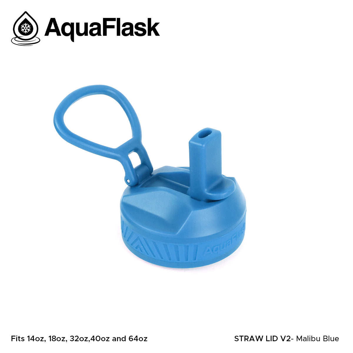 AQUAFLASK STRAW LID SPORTS HANDLE - MALIBU BLUE