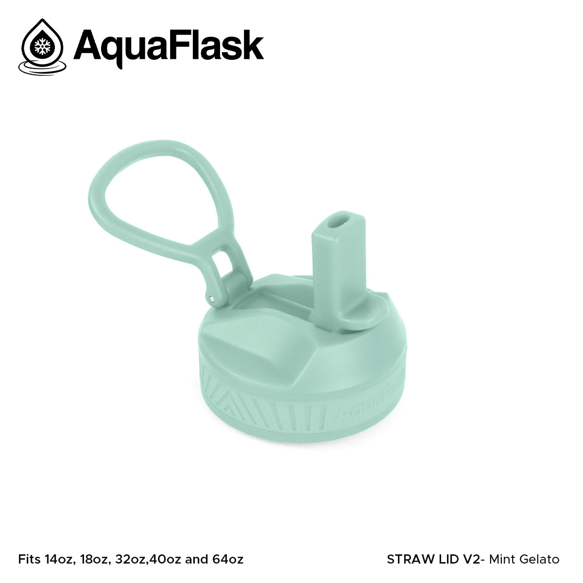 AQUAFLASK STRAW LID SPORTS HANDLE - MINT GELATO