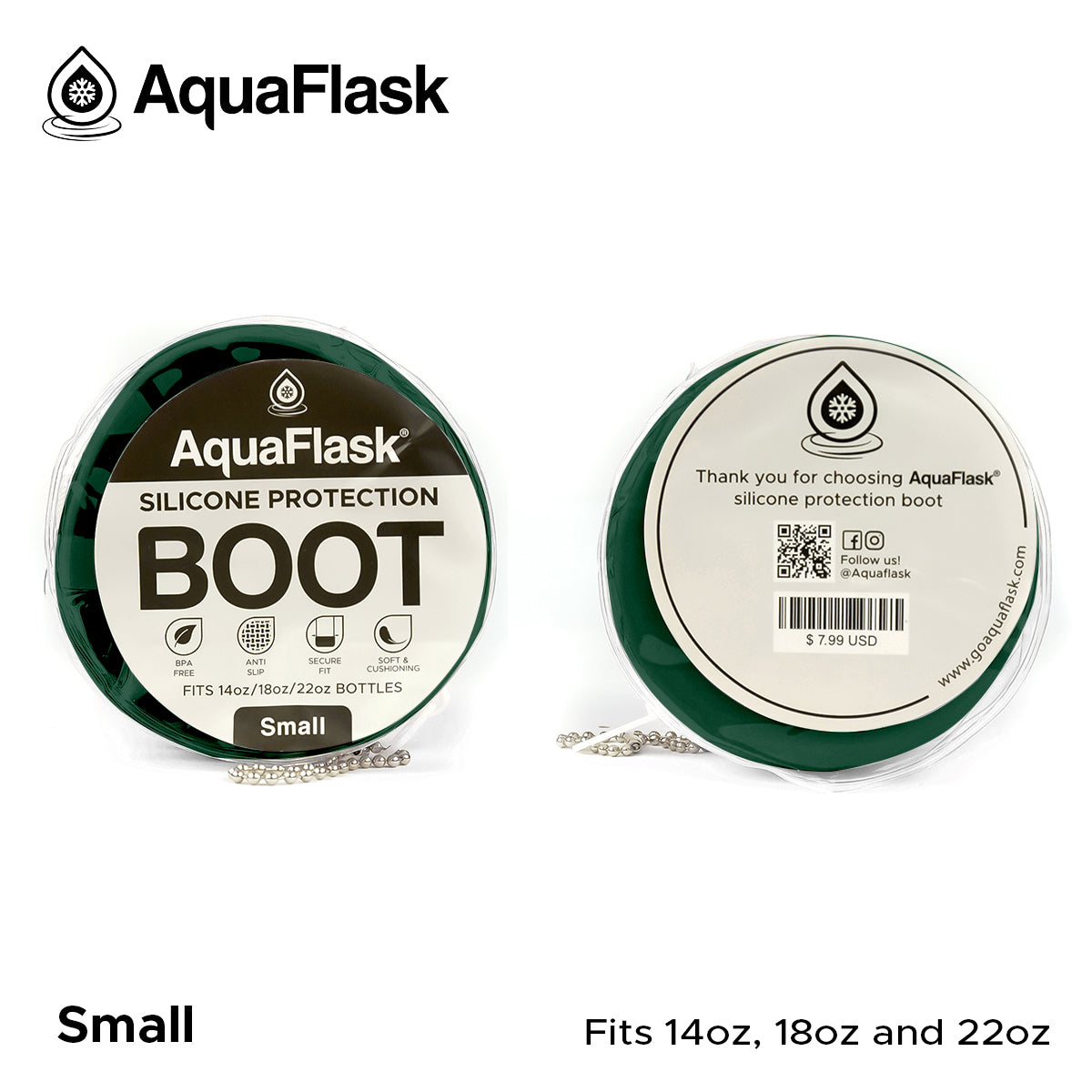 AQUAFLASK BASE PROTECTORA DE SILICONA PEQUEÑA - MOSS GREEN