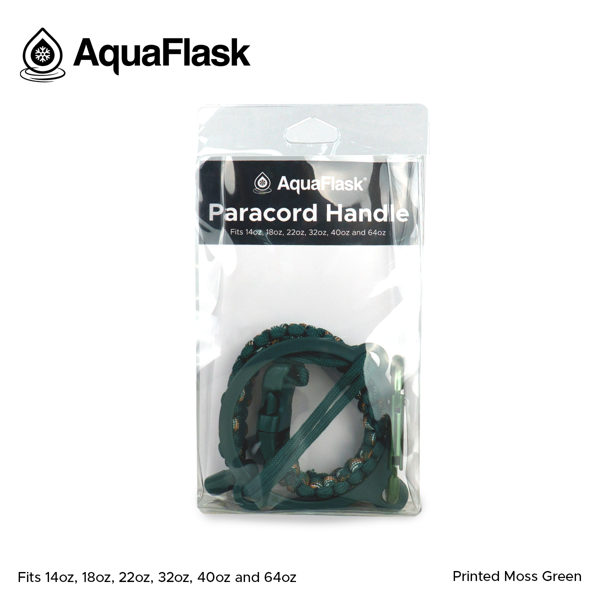 AQUAFLASK CUERDA DE TRANSPORTE - PRINTED MOSS GREEN