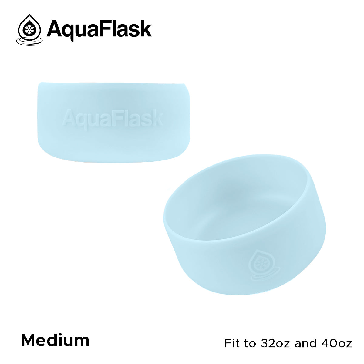 AQUAFLASK BASE PROTECTORA DE SILICONA MEDIANA - POWDER BLUE