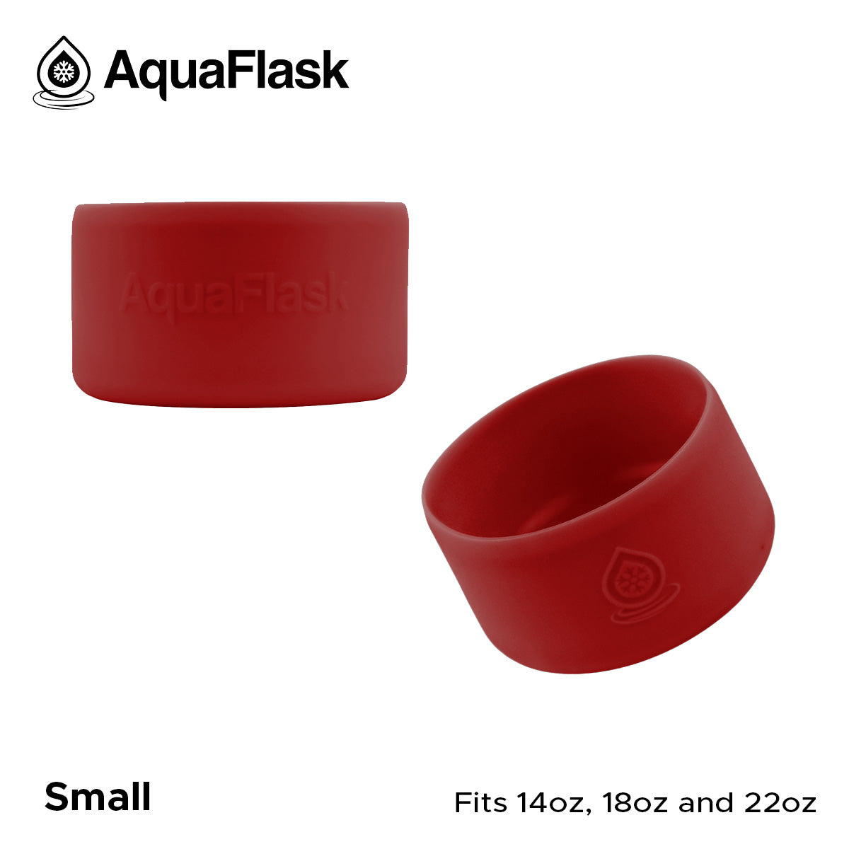 AQUAFLASK BASE PROTECTORA DE SILICONA PEQUEÑA - CHERRY RED
