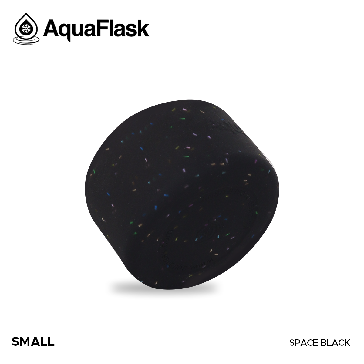 AQUAFLASK BASE PROTECTORA DE SILICONA PEQUEÑA - SPRINKLE - SPACE BLACK