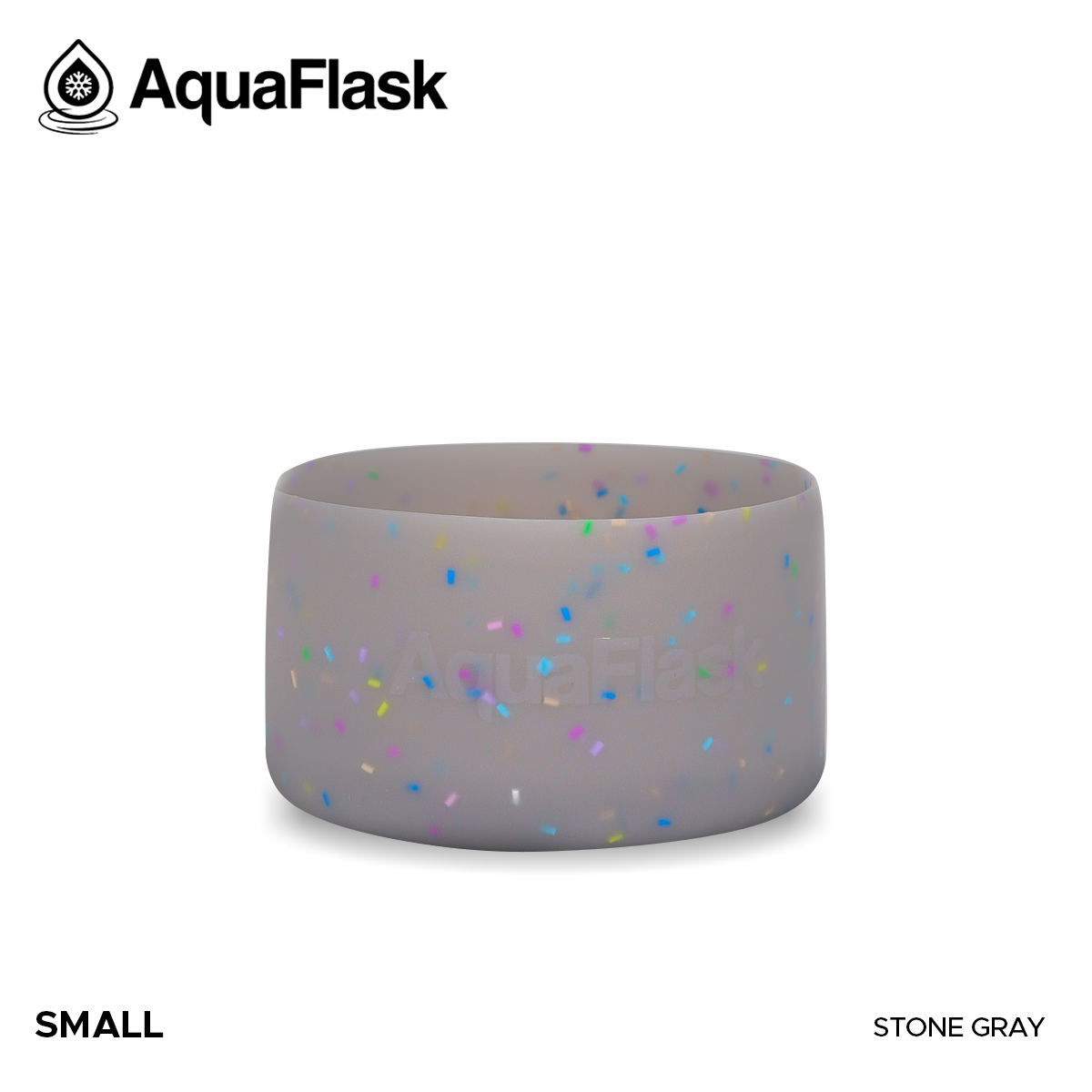 AQUAFLASK BASE PROTECTORA DE SILICONA PEQUEÑA - SPRINKLE - STONE GRAY