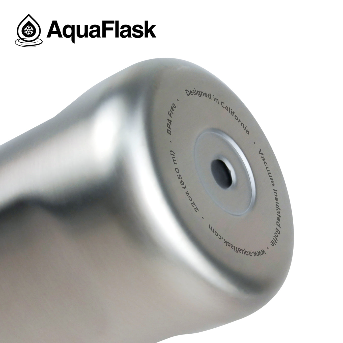 AQUAFLASK 22oz NEW ORIGINAL COLLECTION - SILVER STEEL