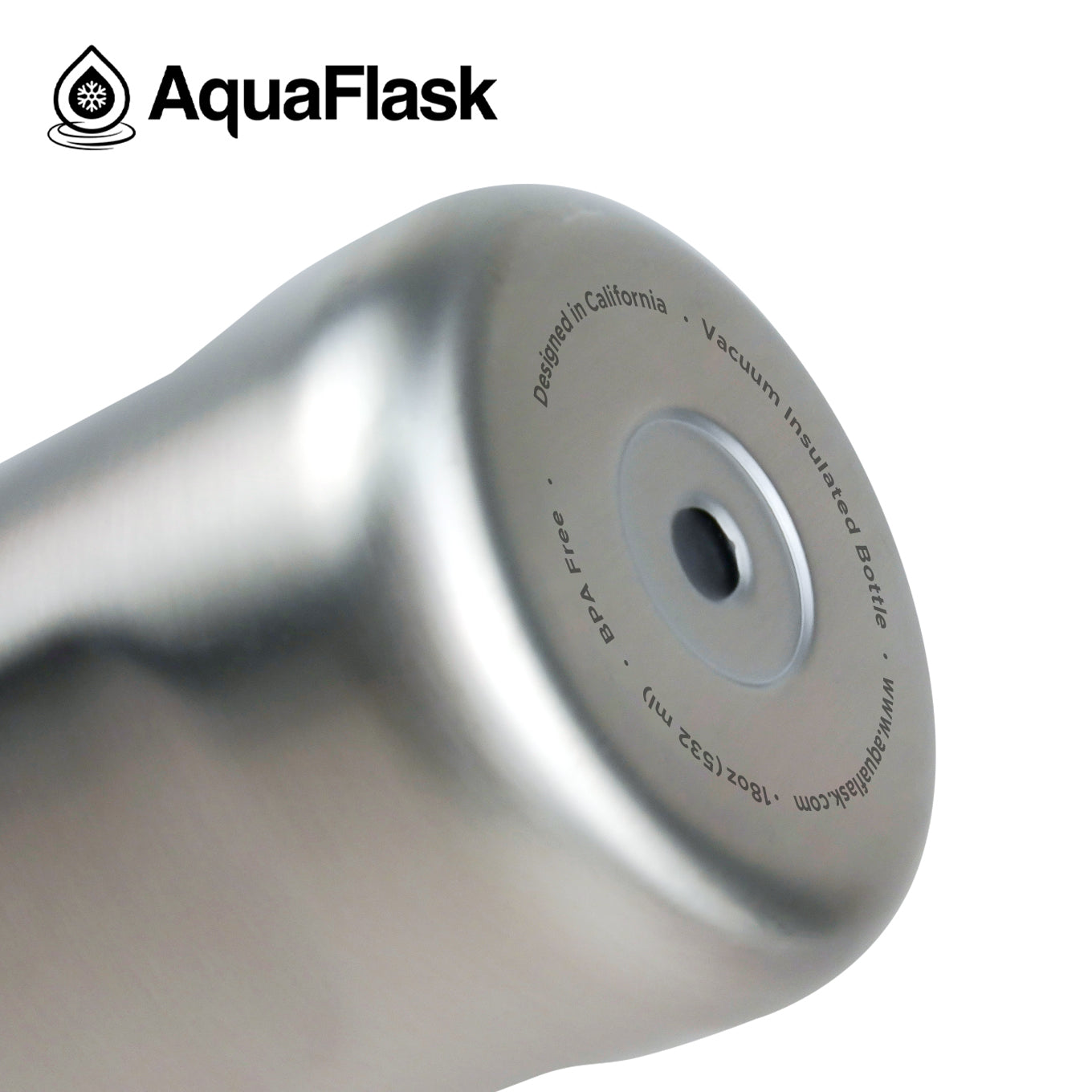 AQUAFLASK 32oz NEW ORIGINAL COLLECTION - SILVER STEEL