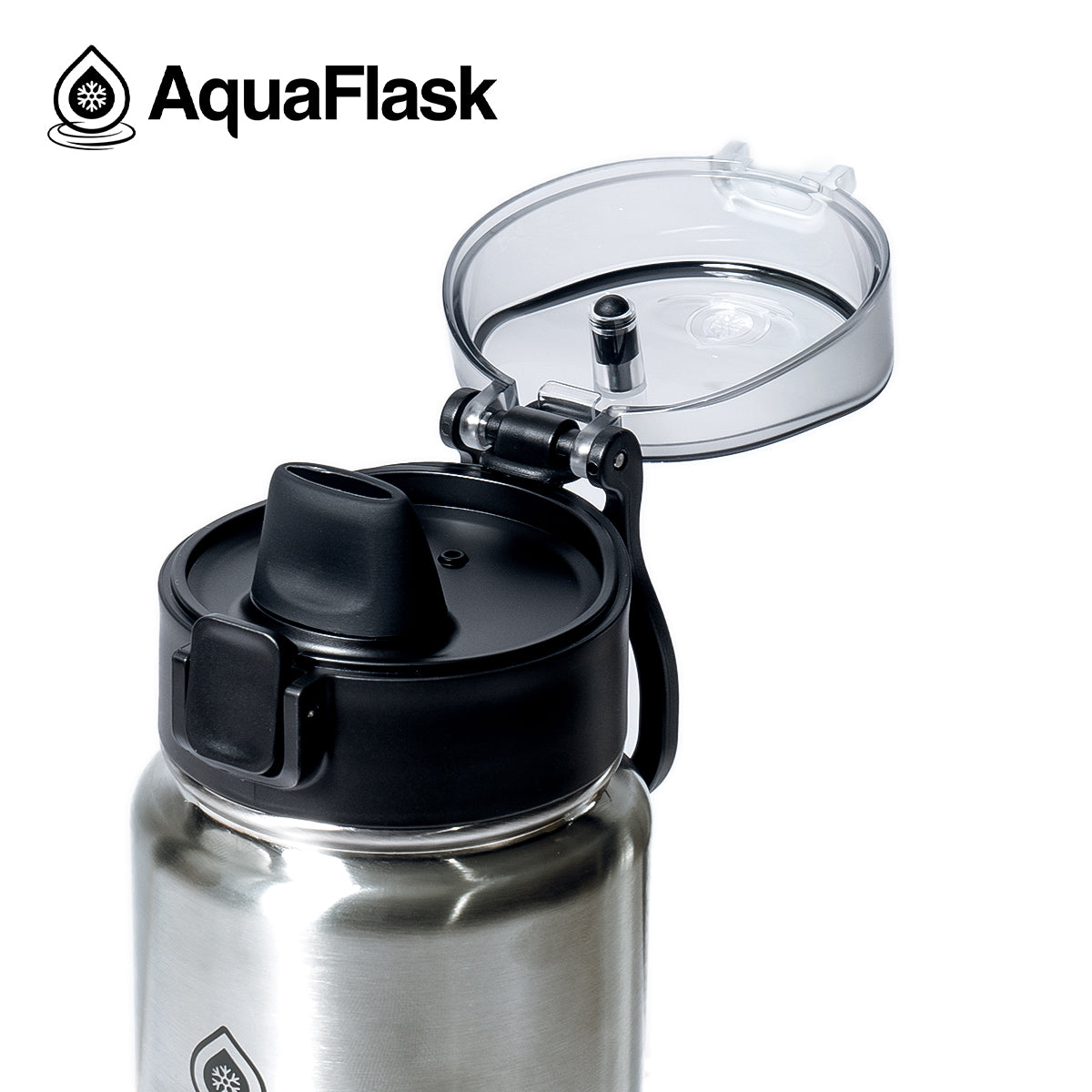 AQUAFLASK 18oz SIP II BOTTLE - SILVER STEEL