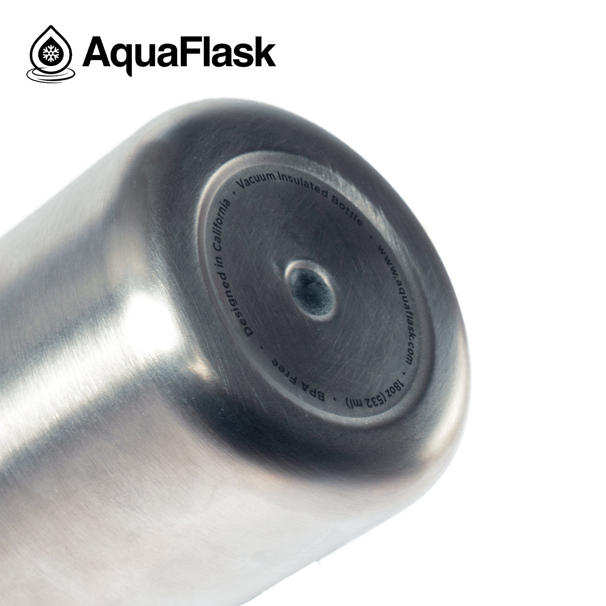 AQUAFLASK 18oz SIP II BOTTLE - SILVER STEEL