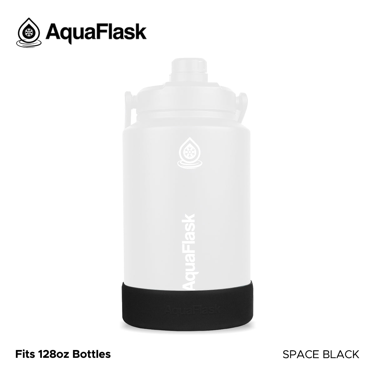 AQUAFLASK BASE PROTECTORA DE SILICONA GRANDE (128oz) - SPACE BLACK