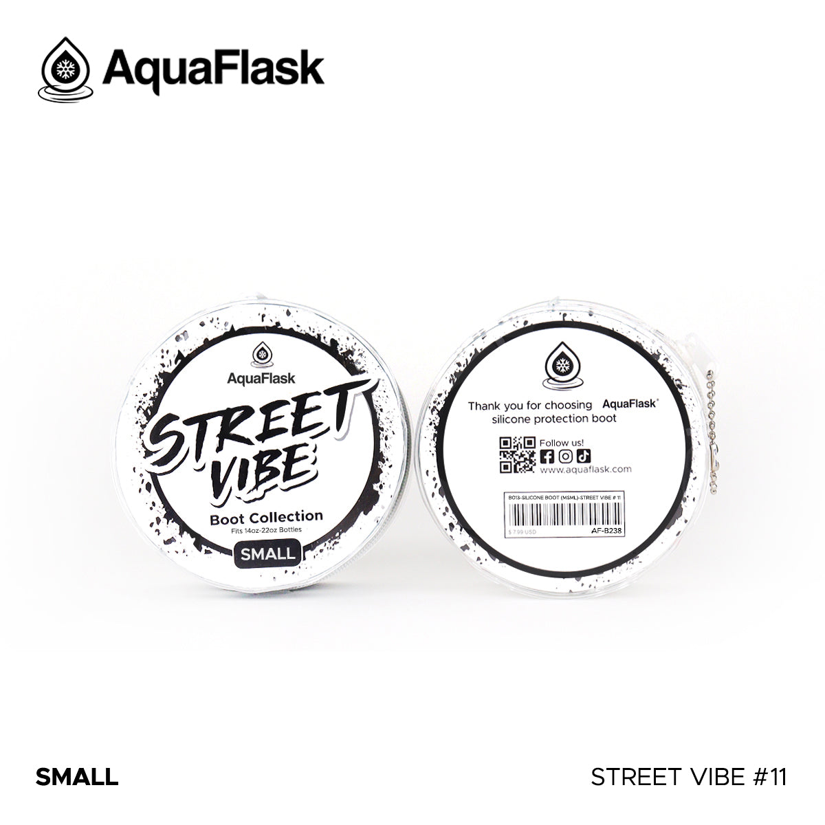 AQUAFLASK BASE PROTECTORA DE SILICONA PEQUEÑA - STREET VIBE #11