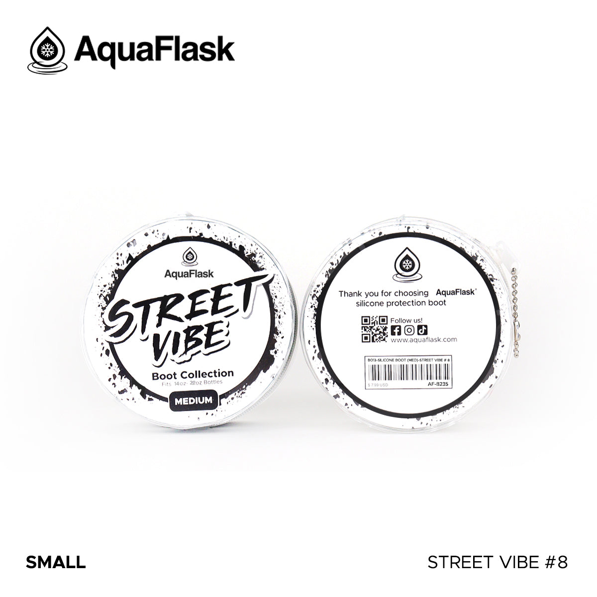 AQUAFLASK BASE PROTECTORA DE SILICONA PEQUEÑA - STREET VIBE #8