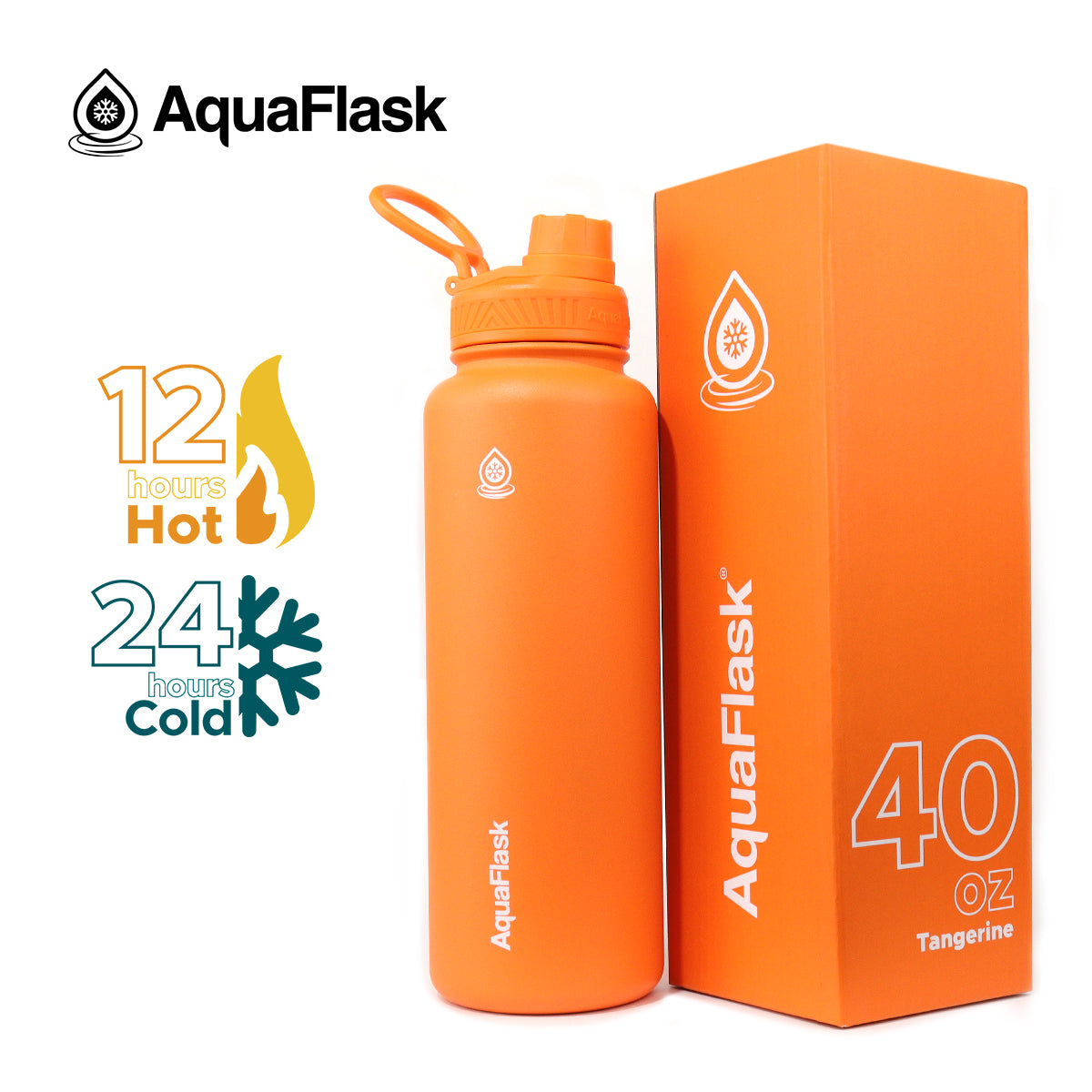 AQUAFLASK 40oz ORIGINAL COLLECTION - TANGERINE