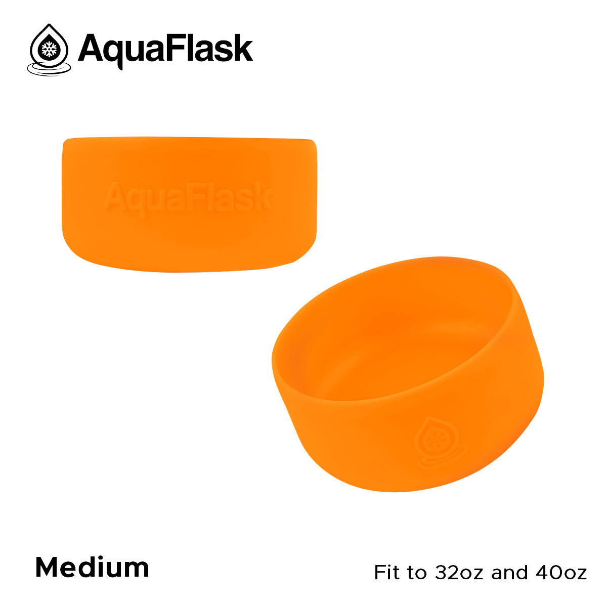 AQUAFLASK BASE PROTECTORA DE SILICONA MEDIANA - TANGERINE