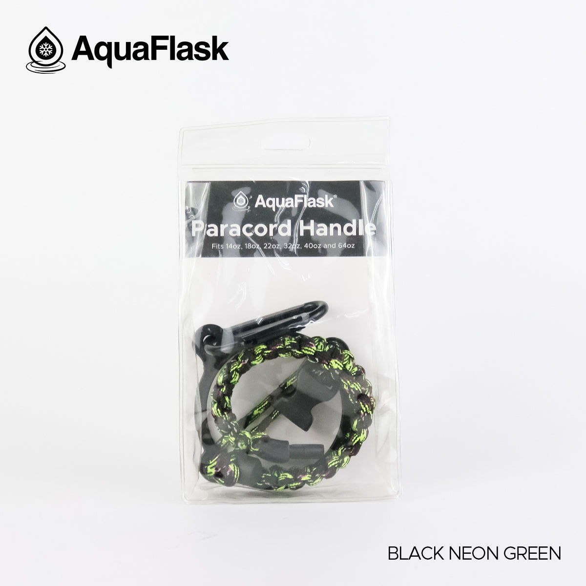AQUAFLASK CUERDA DE TRANSPORTE - BLACK NEON GREEN
