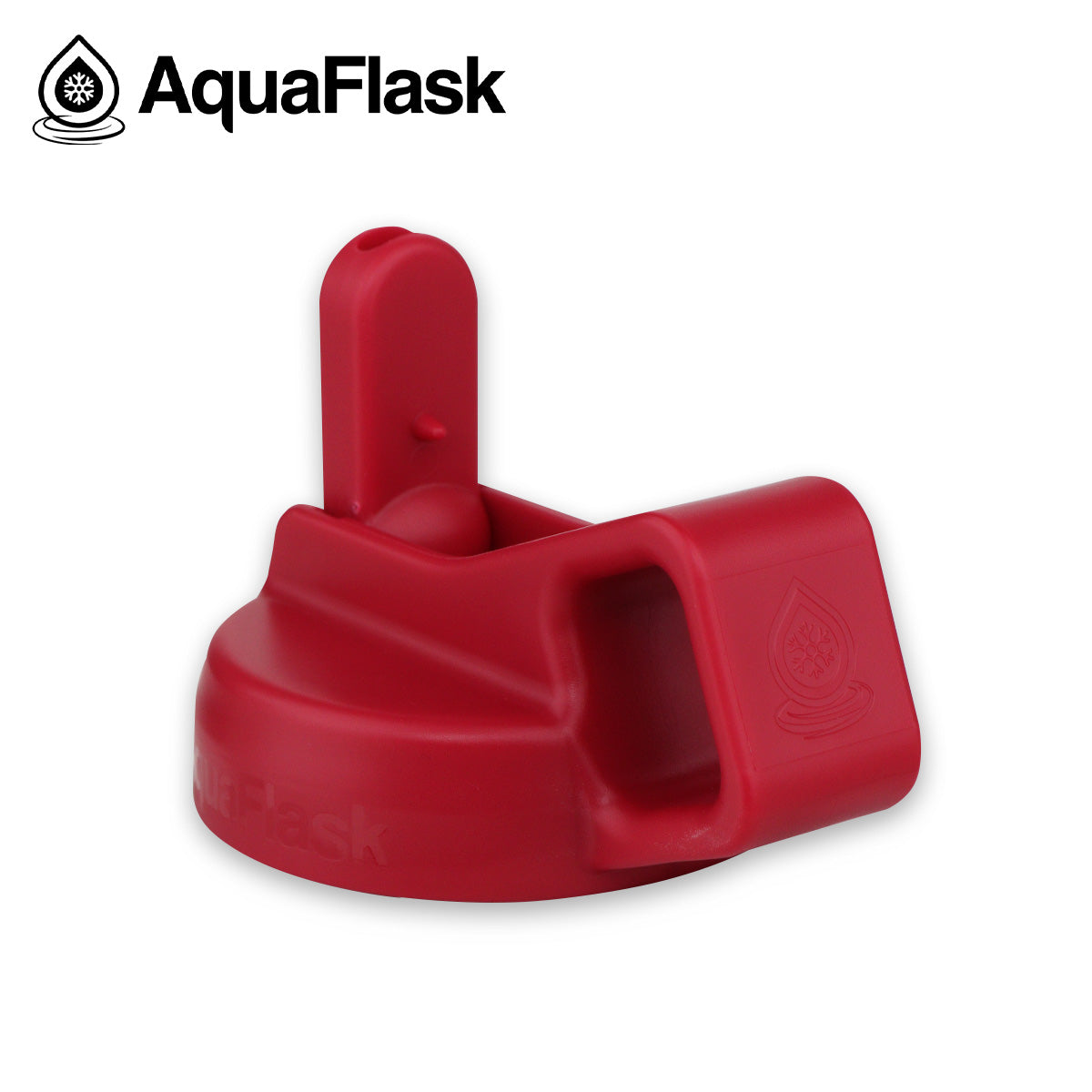 AQUAFLASK STRAW LID CUBE HANDLE - CHERRY RED