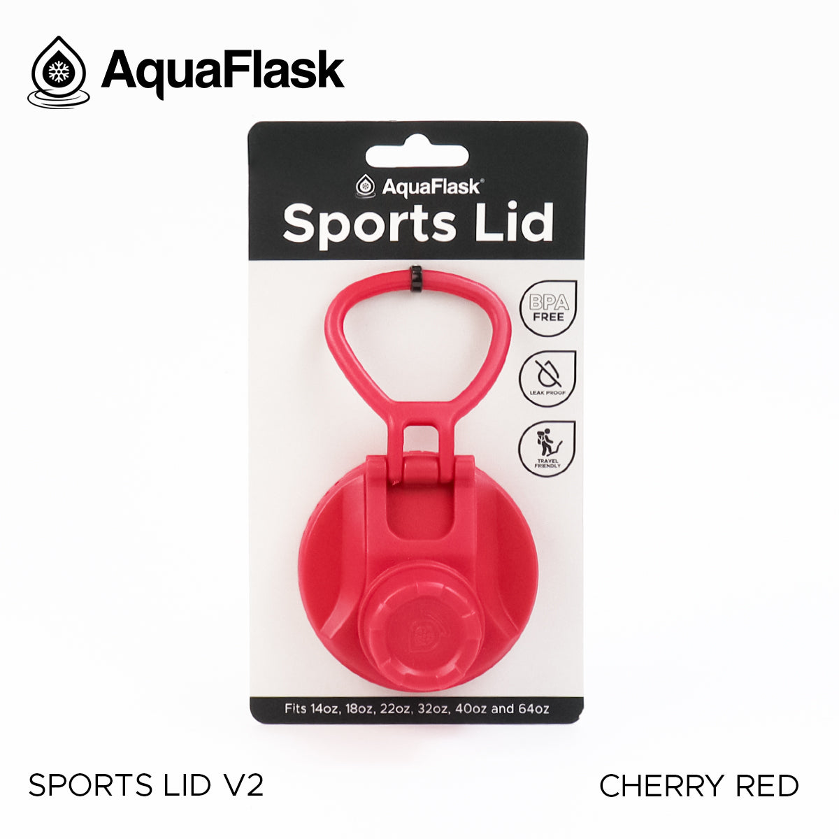 AQUAFLASK SPORTS LID - CHERRY RED