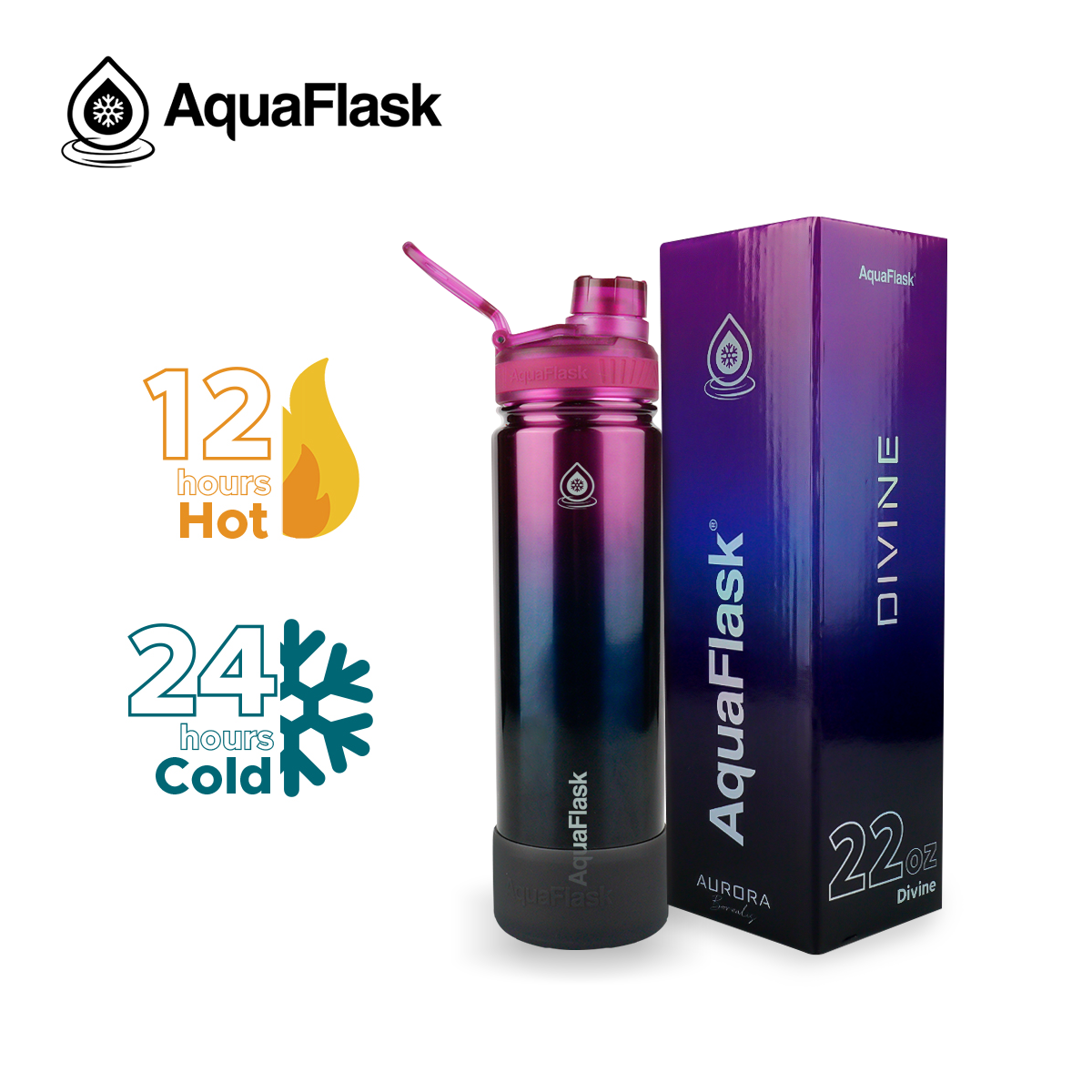 AQUAFLASK 22oz AURORA BOREALIS COLLECTION - DIVINE