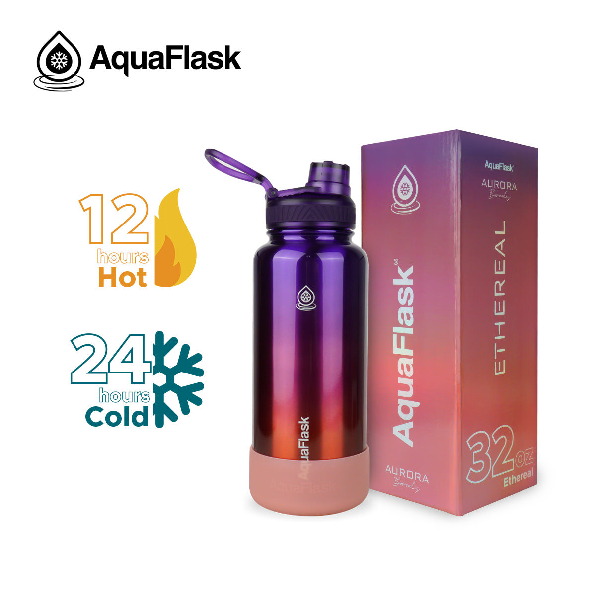 AQUAFLASK 32oz AURORA BOREALIS COLLECTION - ETHEREAL